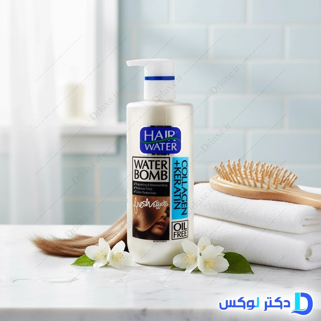 کرم بمب آبرسان مو حاوی کلاژن و کراتین هیر واتر 400 میلی‌لیتر